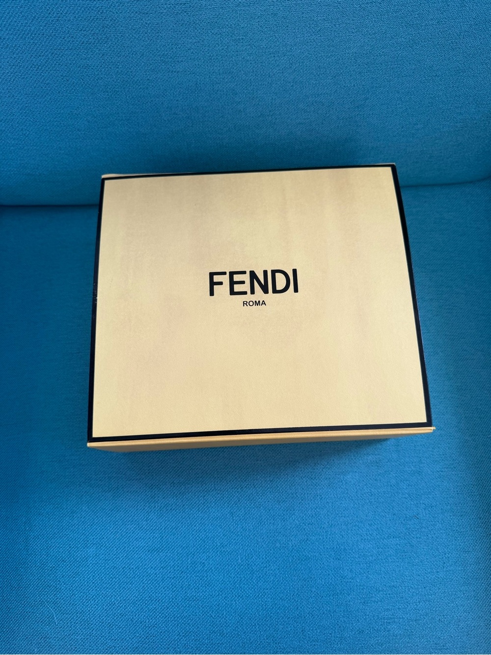 Fendi Box in Yellow with Black Logo